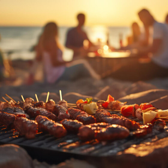 bbq op het strand