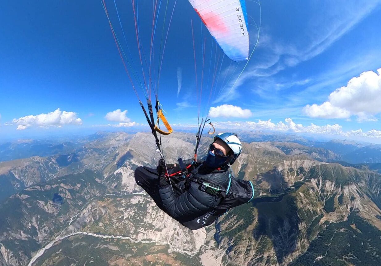In the air